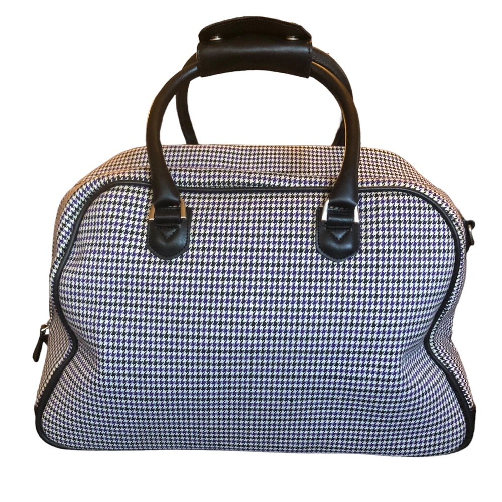 Chaps Black and Purple Overnight Travel Bag - Picture 7 of 9